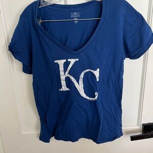 Blue KC V-Neck T-Shirt